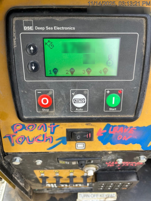 2021 Allmand NLV3GR (4) LED Light Fixture 350W, 23' Vertical Mast, 3kW Prime, Towable, Deep Sea L401, Leveling Jacks, Yanmar T4F 5.8hp