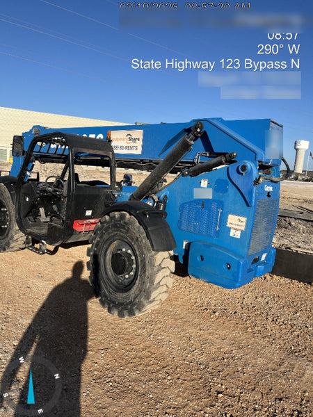 2019 Genie GTH-1056 Canopy, Solid RT Tires, LED Work Lights, Beacon 60" QA Carriage, 60" Forks