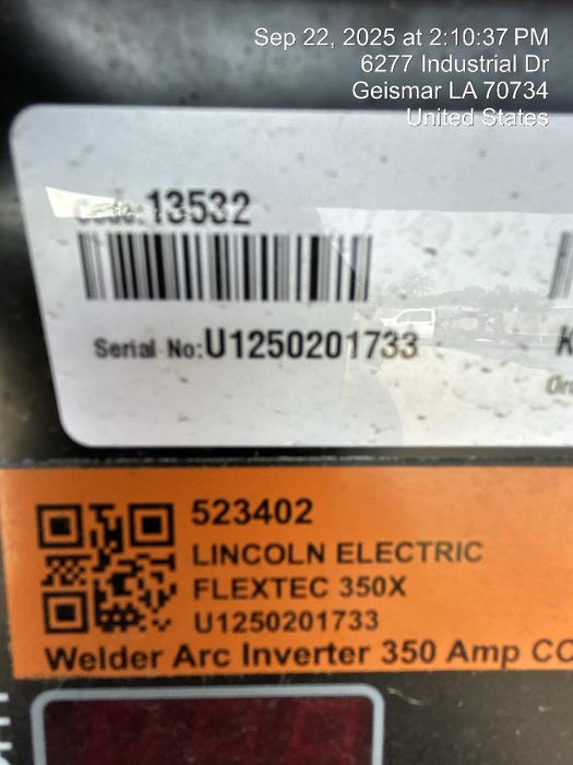 2025 LINCOLN ELECTRIC FLEXTEC 350X