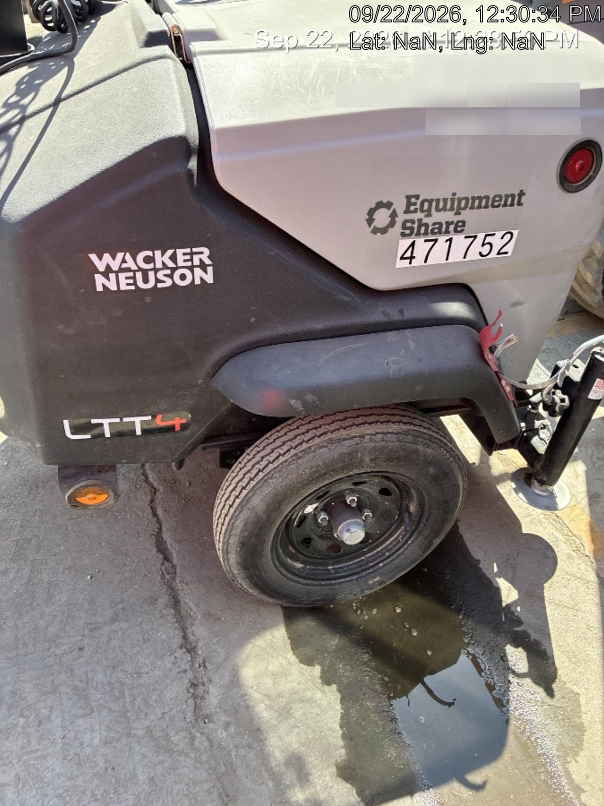 2024 Wacker Neuson LTT4 Diesel, Kohler KDW702, Deep Sea Controller, Auto Start, LED 320W, Bypass Outlet, T3