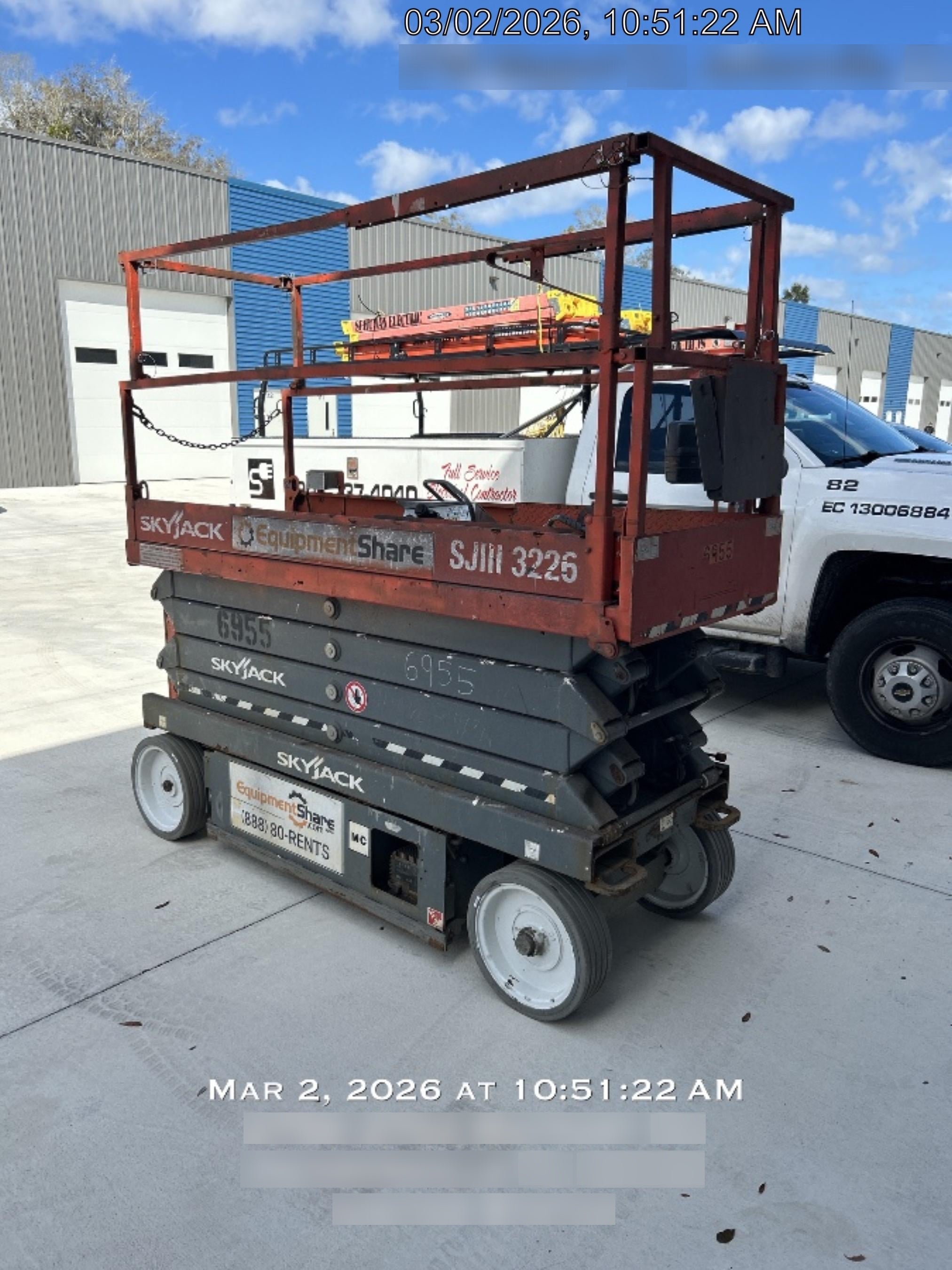 2018 Skyjack SJIII-3226 Skyjack SJIII3226 Scissor Lift w/Trojan Batteries