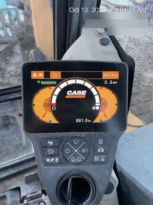 2015 Case CX80C CLOSED CAB, A/C,RUBBER TRACKS PADS,7'-2" ARM,THUMB