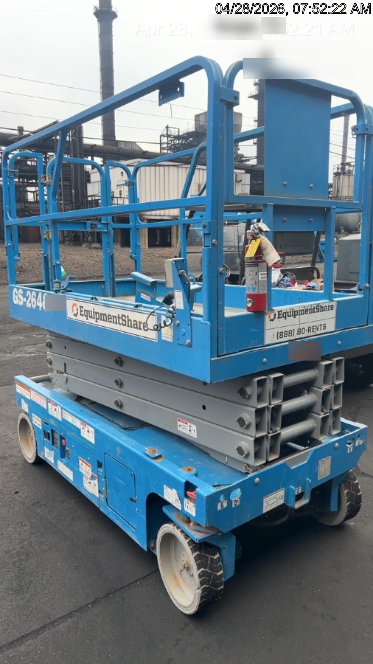 2019 Genie GS-2646 folding rails with full height swing gate