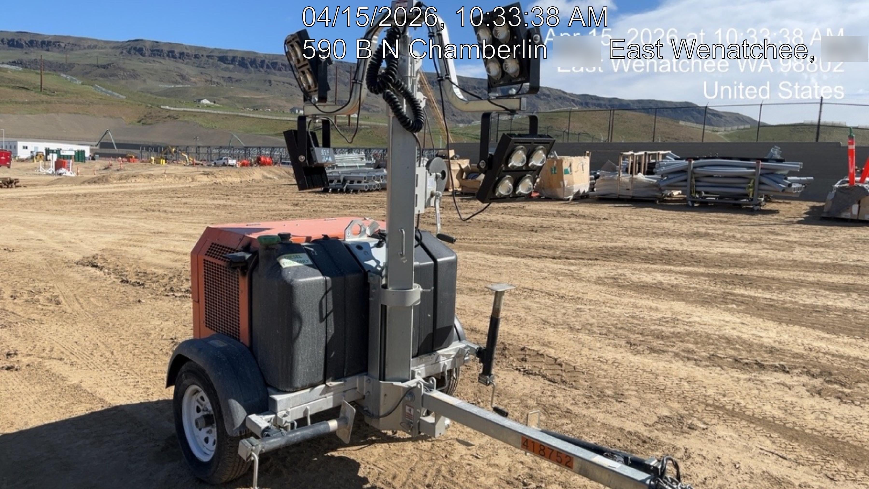 2024 Wanco WLTT-4MM4K Diesel, Deep Sea Controller, Shore Power Plug, Auto Start, (4) 350W LED Floodlights, 4kW Generator, 60 Gal Fuel Tank, 2" Ball, T3