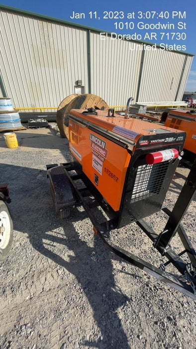 2021 Lincoln Electric Vantage 322 Vantage 322 Ready Pak 3 w/ Decals, ORANGE (includes trailer, cable rack, fender light kit) NO Telematics