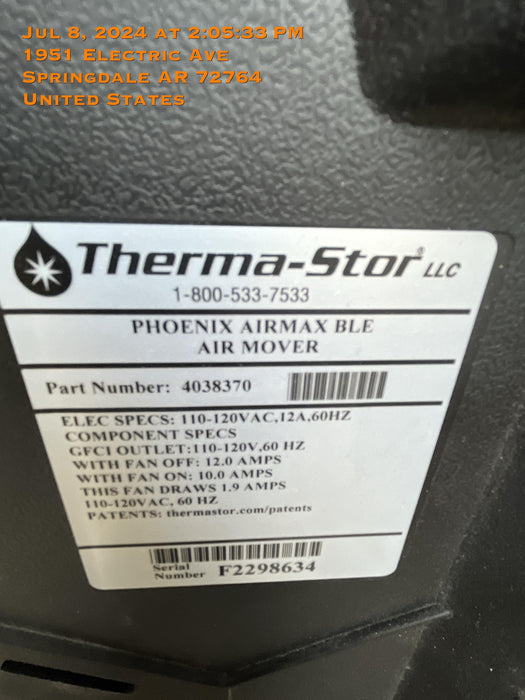 2022 PHOENIX AirMAX Radial Air Mover