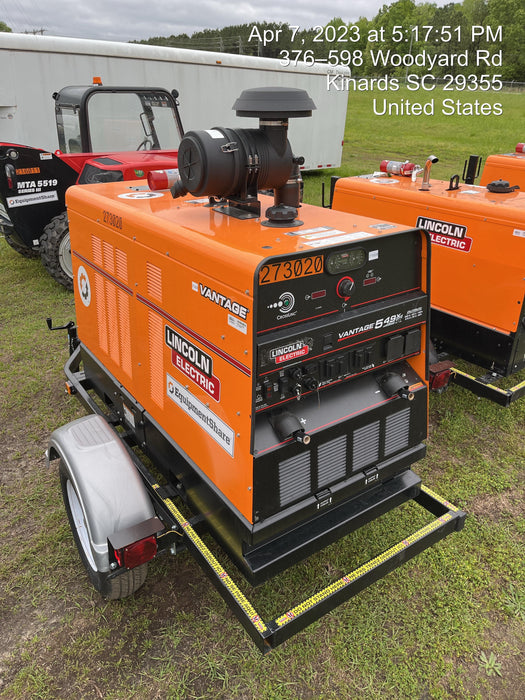 2022 Lincoln Electric Vantage 549X Crosslink Technology, Trailer Mounted, ES Decals, T3