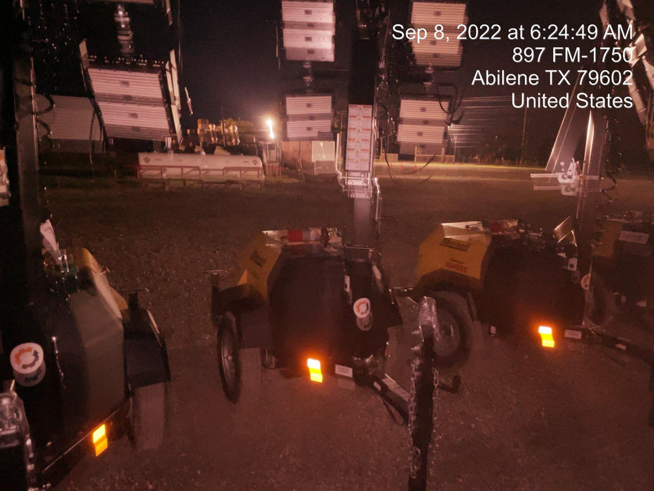 2022 Allmand NLV3GR (4) LED Light Fixture 350W, 23' Vertical Mast, 3kW Prime, Towable, ES Decals, T3