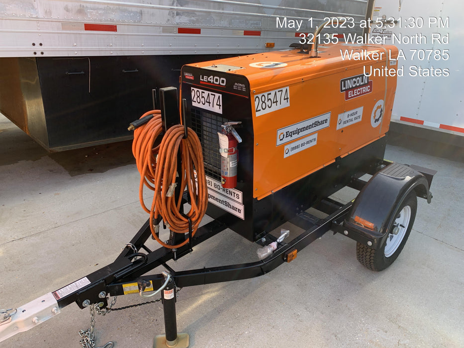 2022 Lincoln Electric LE400 Kubota V1505, Trlr, Cable Rack, Light Kit, ES Decals, T3