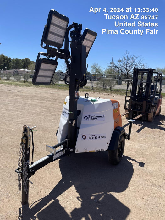 2024 Generac MLT2 Diesel, Flex Switch 120V Input, Powerzone Controller, 
(4) 320W LED Lights, 4kW Generator, 39.9 Gal Fuel Tank, 2" Ball, T3