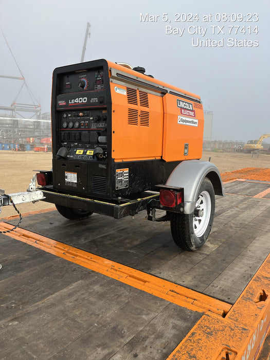 2022 Lincoln Electric LE400 Kubota V1505, Trlr, Cable Rack, Light Kit, ES Decals, T3