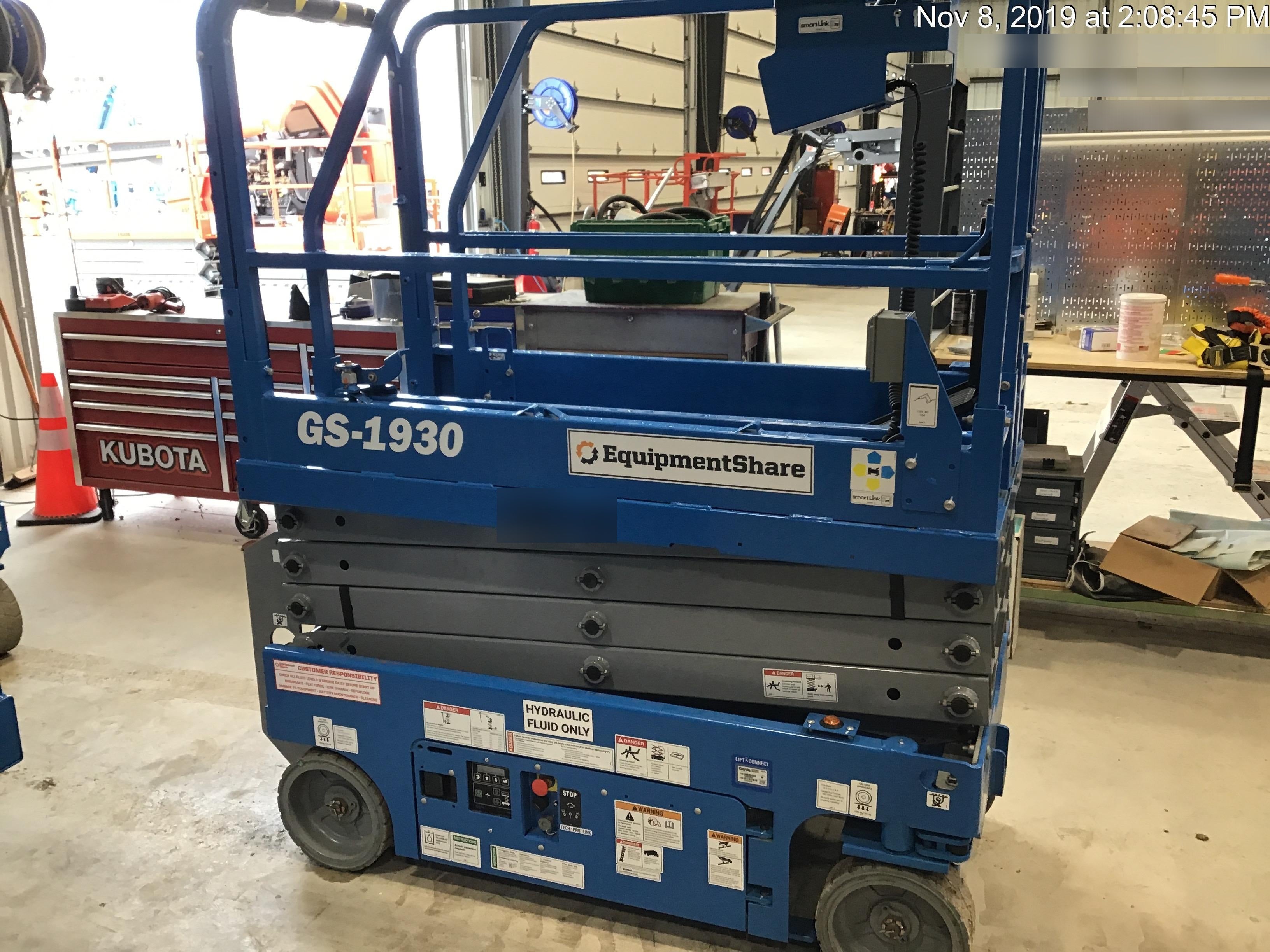 2019 Genie GS-1930 Fixed Rails with Chain Entry