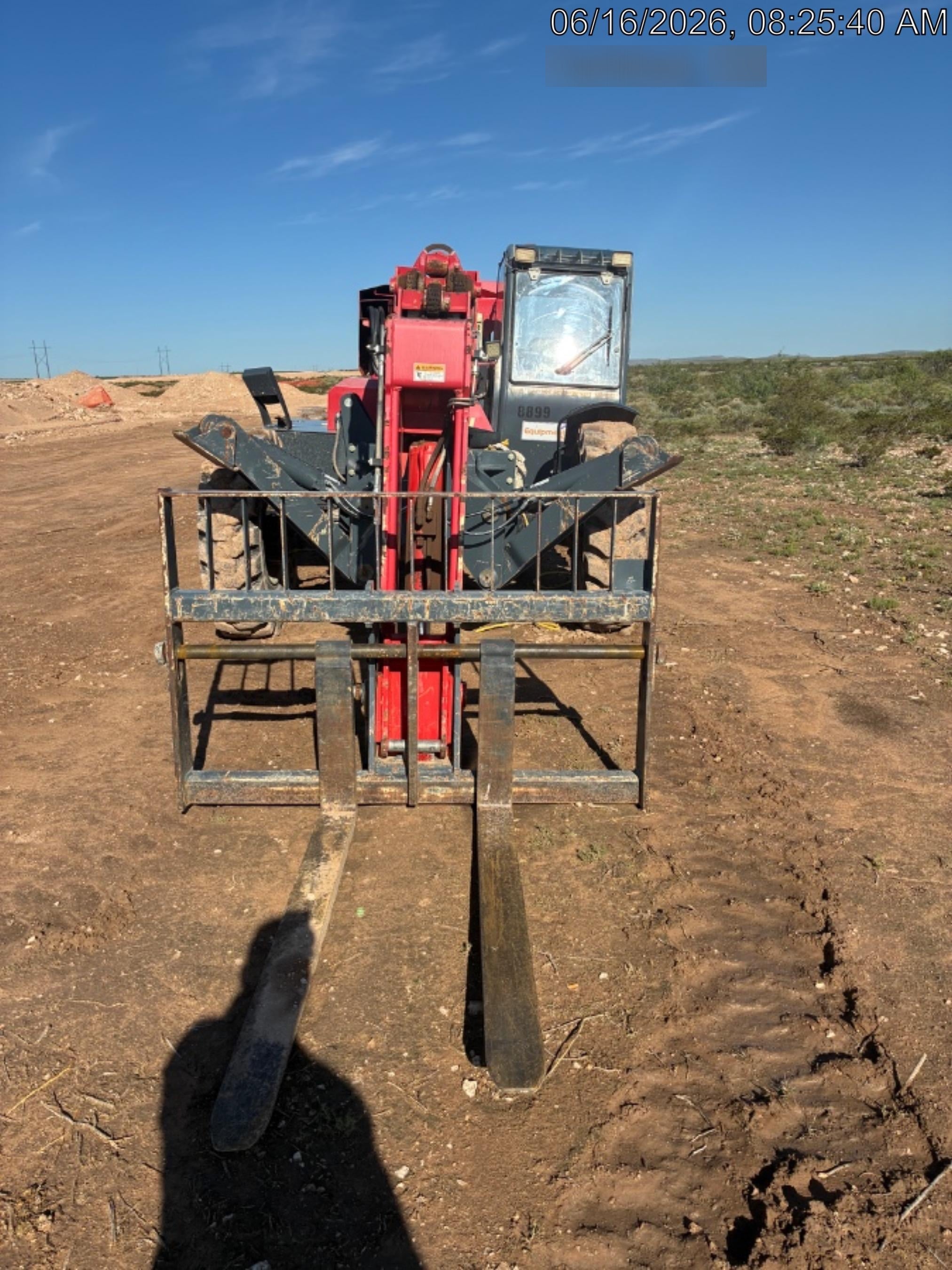 2018 Manitou MTA10055 Manitou MTA 10055 (open ROPS) w/Cab/Heat/AC, Work Lights/Strobe, Aux Hyd, Solid Tires, Lift Hook, 66" Carriage, 60" Forks