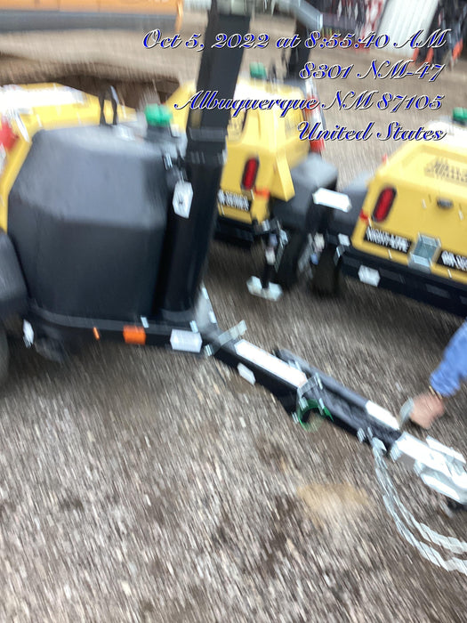 2022 Allmand NLV3GR (4) LED Light Fixture 350W, 23' Vertical Mast, 3kW Prime, Towable, ES Decals, T3