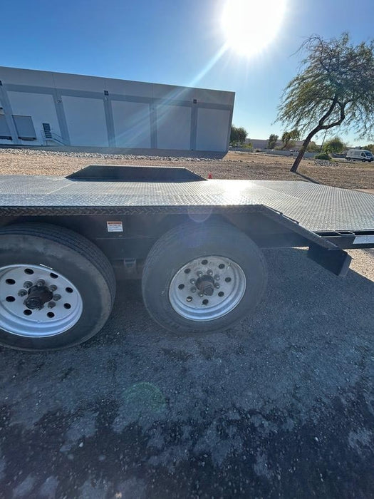 2025 TEXAS PRIDE TRAILERS 21' Lowboy Gravity Tilt Bed 14K Bumper Pull Trailer