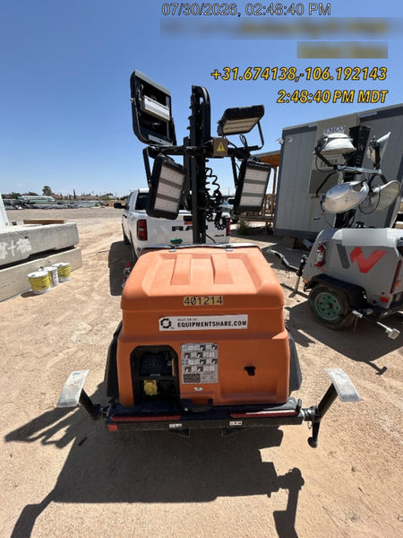 2024 Generac MLT2 Diesel, Flex Switch 120V Input, Powerzone Controller, 
(4) 320W LED Lights, 4kW Generator, 39.9 Gal Fuel Tank, 2" Ball, T3