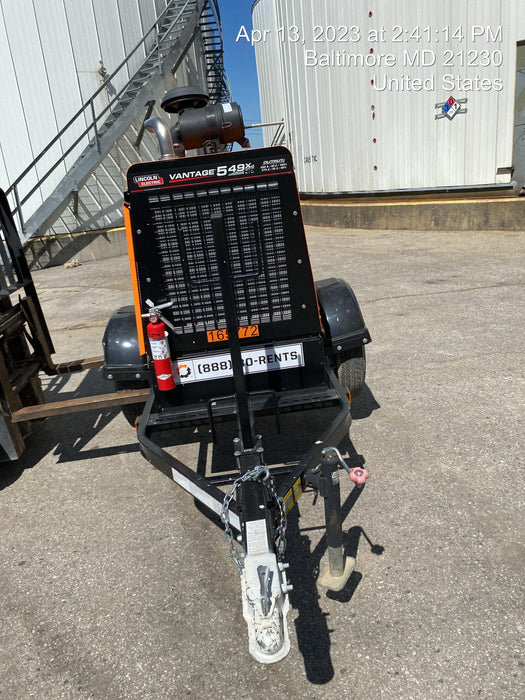 2021 Lincoln Electric Vantage 549X Ready Pak 3, ORANGE (includes trailer, cable rack, fender light kit)