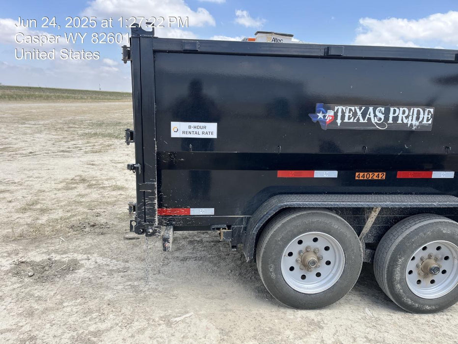 2024 TEXAS PRIDE TRAILERS 14'L x 7'W 5 Cu Yd Trunnion Hydraulic Dump