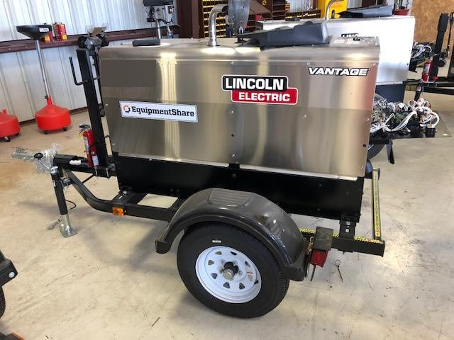 2019 Lincoln Electric Vantage 322 Welder Ready-Pak 3, Two wheel trailer, Fender and Light kit, Cable Rack