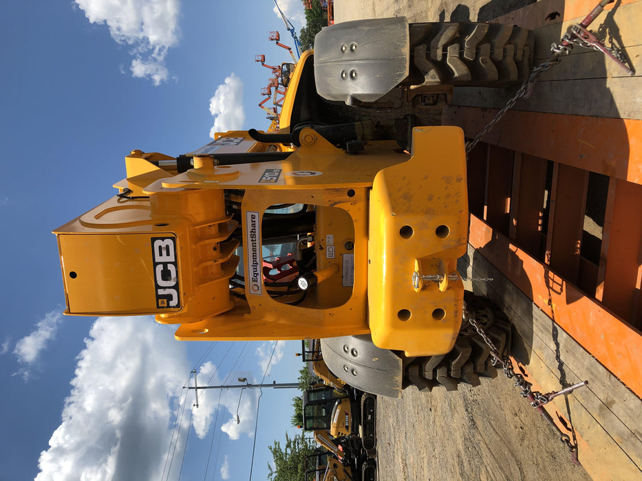 2020 JCB 510-56 Cab/Heat/Air, 74 HP, Solid Tires, STD Worklight, Beacon, Aux Hydraulics, Lifting Eye, Back up Alarm w/66" Carriage/60" Forks