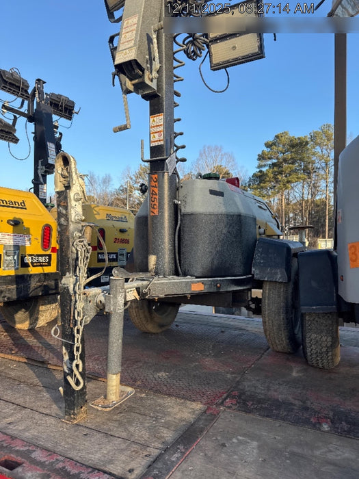 2022 Allmand NLV3GR (4) LED Light Fixture 350W, 23' Vertical Mast, 3kW Prime, Towable, Deep Sea L401, Leveling Jacks, Yanmar T4F 5.8hp