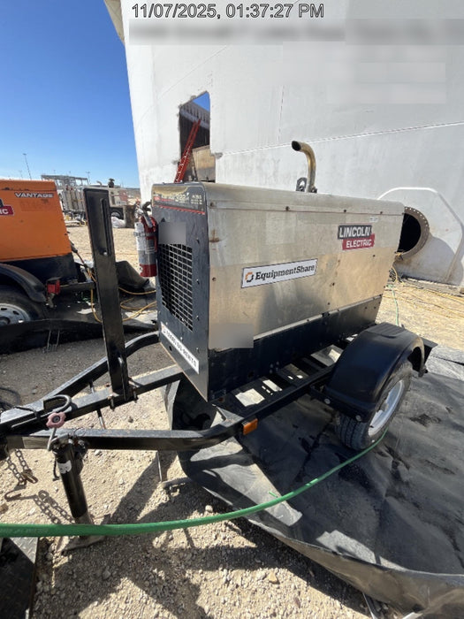 2019 Lincoln Electric Vantage 322 Welder Ready-Pak 3, Two wheel trailer, Fender and Light kit, Cable Rack