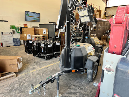 2022 Allmand NLV3GR (4) LED Light Fixture 350W, 23' Vertical Mast, 3kW Prime, Towable, ES Decals, T3