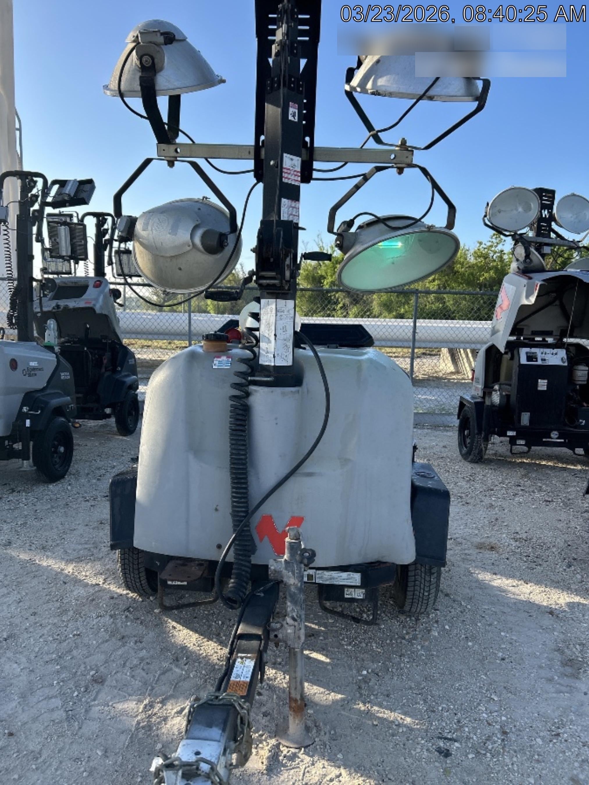 2018 Wacker Neuson LTV6L-MH Wacker Neuson LTV6L Mobile Light Tower w/Fuel Level Sensor Installed