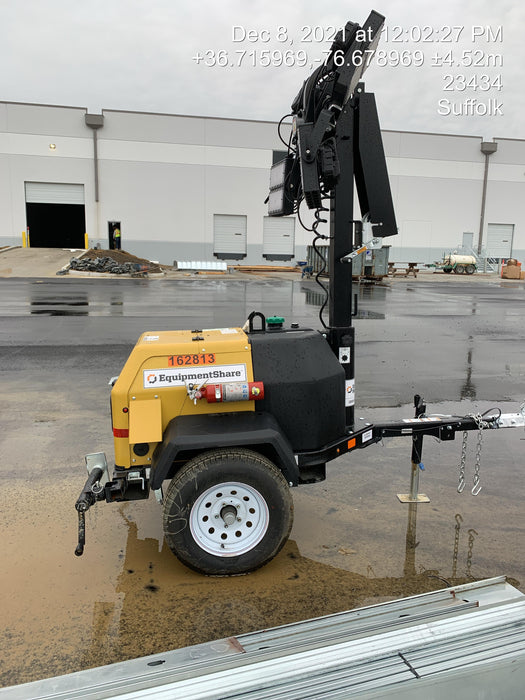 2021 Allmand NLV3GR (4) LED Light Fixture 350W, 23' Vertical Mast, 3kW Prime, Towable, Deep Sea L401, Leveling Jacks, Yanmar T4F 5.8hp