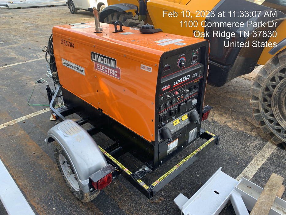 2022 Lincoln Electric LE400 Kubota V1505, Trlr, Cable Rack, Light Kit, ES Decals, T3