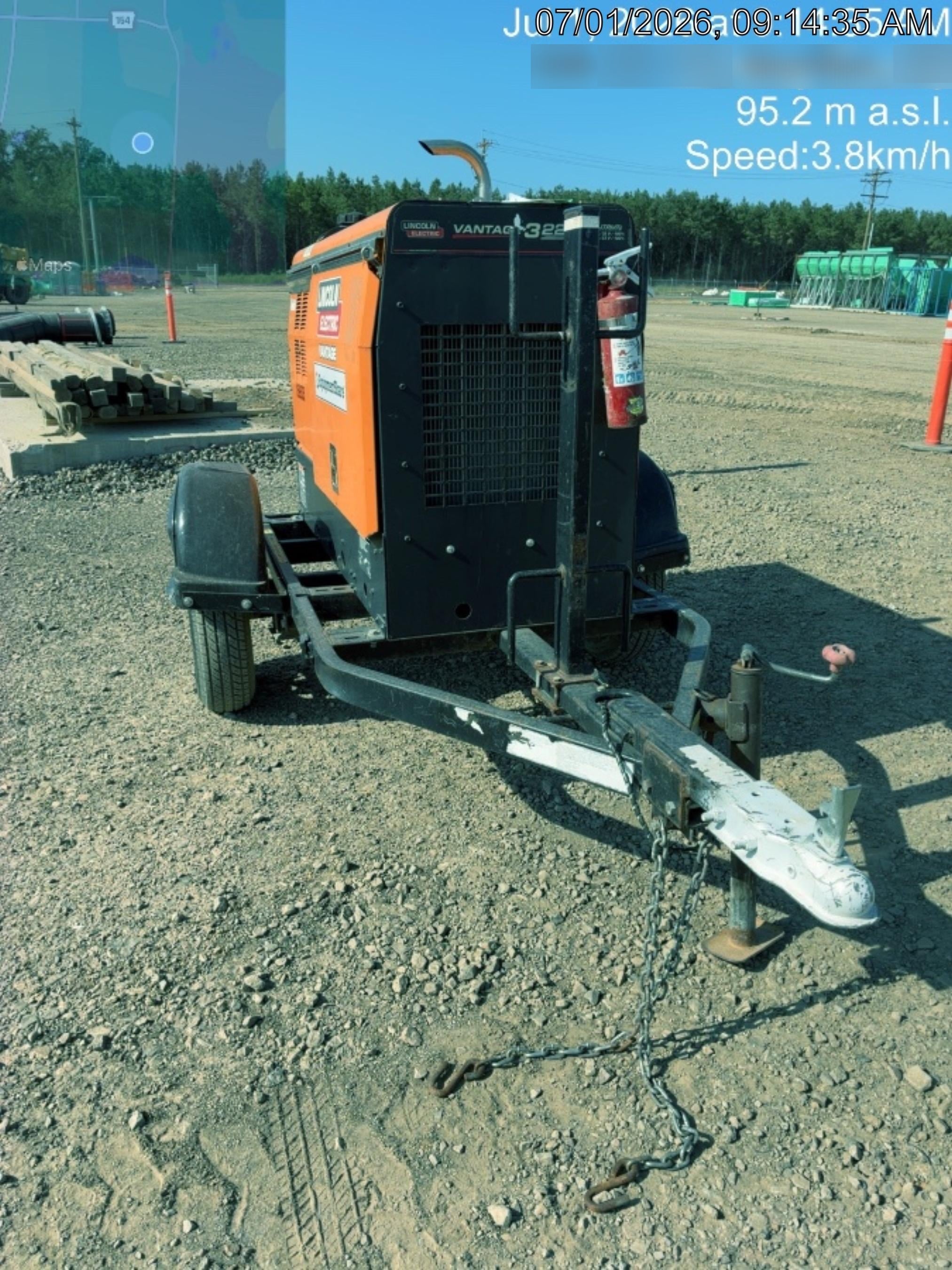 2021 Lincoln Electric Vantage 322 Vantage 322 Ready Pak 3 w/ Decals, ORANGE (includes trailer, cable rack, fender light kit) NO Telematics