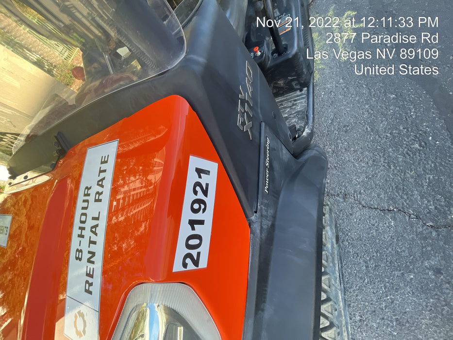 2022 Kubota RTV-X1140W-H Plastic Canopy, Windshield Acrylic Clear, LED Strobe Light, Wire Harness Kit, Back up Alarm