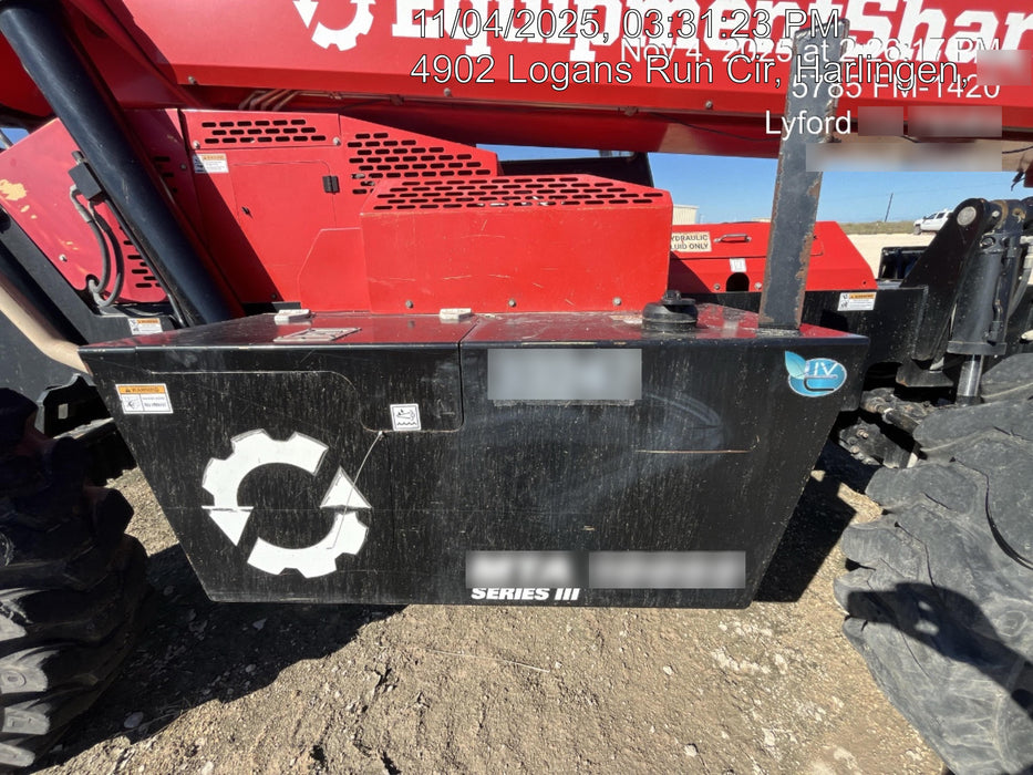 2019 Manitou MTA10055 Cab/Heat/Air, 120 HP, Solid Tires, Work Lights, Lift Hook, Auxiliary Hydraulics w/66" Carriage and 60" Forks