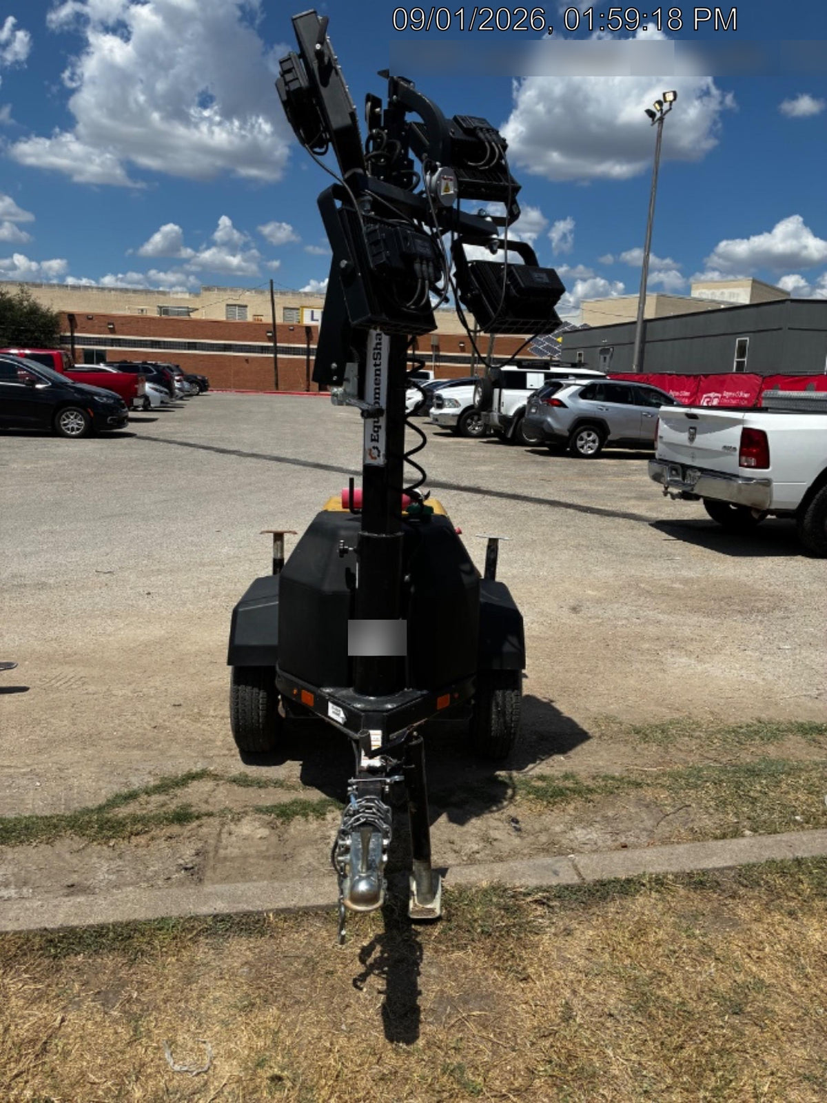 2022 Allmand NLV3GR (4) LED Light Fixture 350W, 23' Vertical Mast, 3kW Prime, Towable, ES Decals, T3
