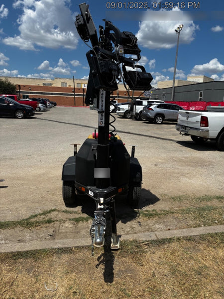 2022 Allmand NLV3GR (4) LED Light Fixture 350W, 23' Vertical Mast, 3kW Prime, Towable, ES Decals, T3