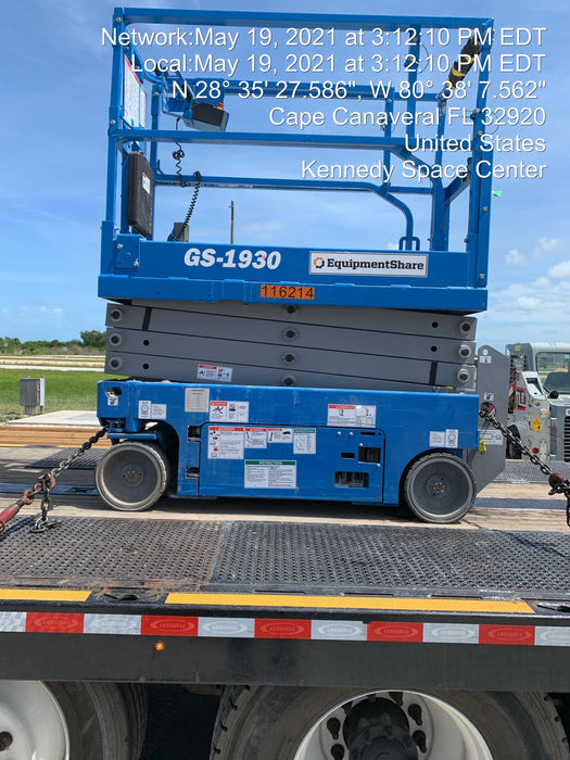 2020 Genie GS-1930 Solid Non Marking Tires, Beacon, Folding rails with half height swing gate