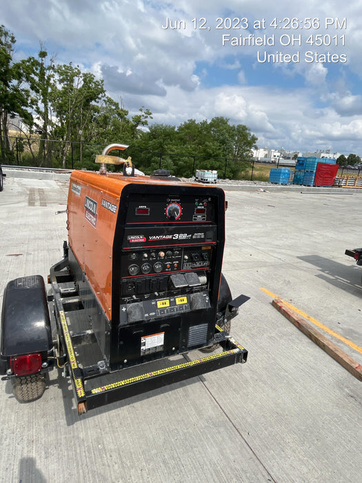 2021 Lincoln Electric Vantage 322 Vantage 322 Ready Pak 3 w/ Decals, ORANGE (includes trailer, cable rack, fender light kit) NO Telematics