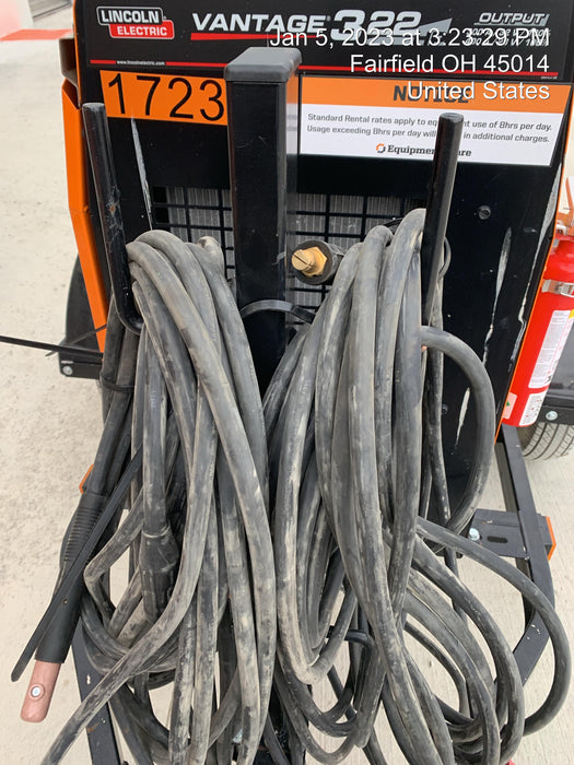 2021 Lincoln Electric Vantage 322 Vantage 322 Ready Pak 3 w/ Decals, ORANGE (includes trailer, cable rack, fender light kit) NO Telematics