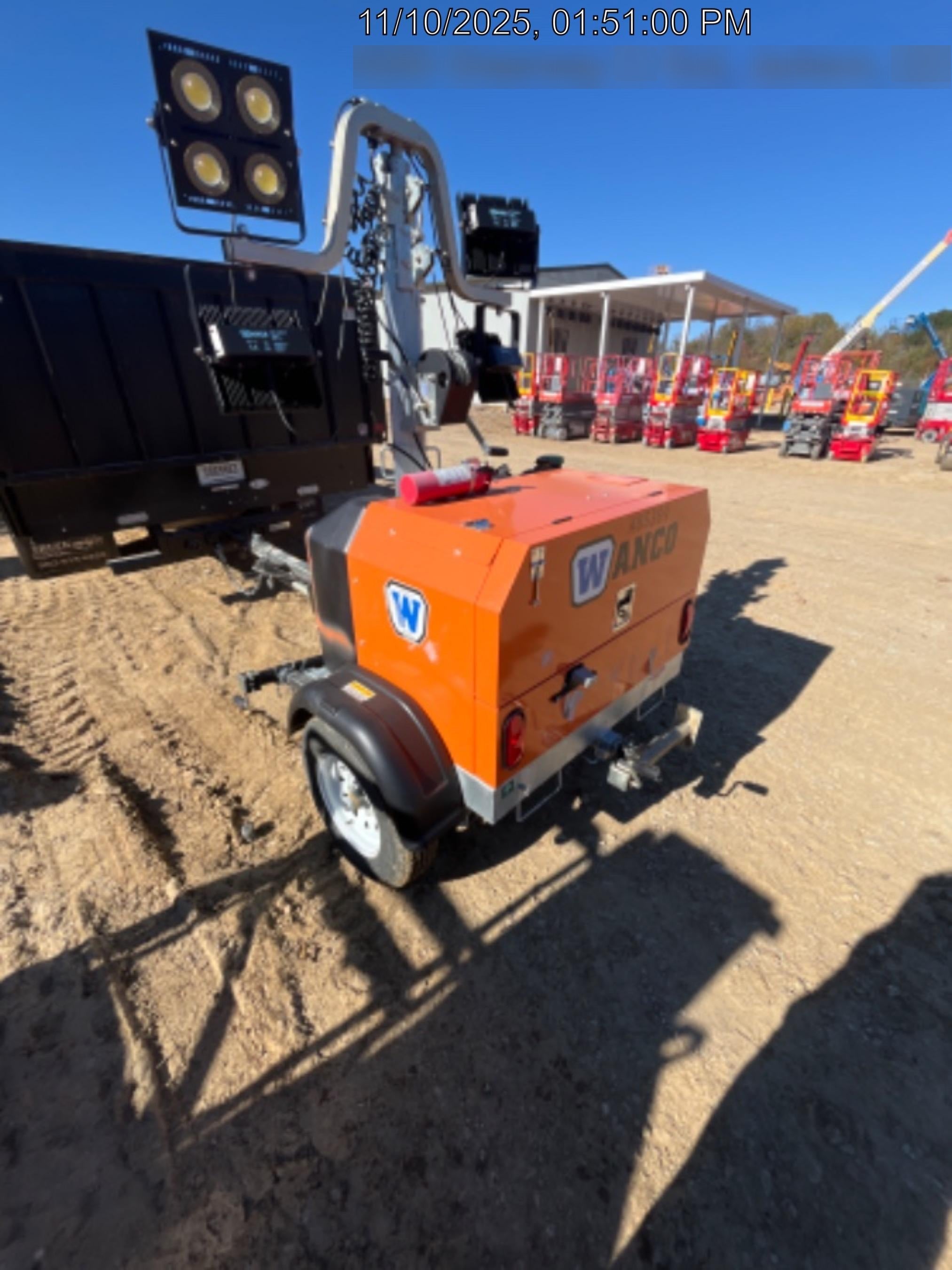 2025 Wanco WLTT-4MM4K Diesel, Mitsubishi L2E, 9.0HP @1800 rpm, Deep Sea Controller, Shore Power Plug, Auto Start, (4) 350W LED Floodlights, 4kW Generator, 60 Gal Fuel Tank, 2" Ball, T3