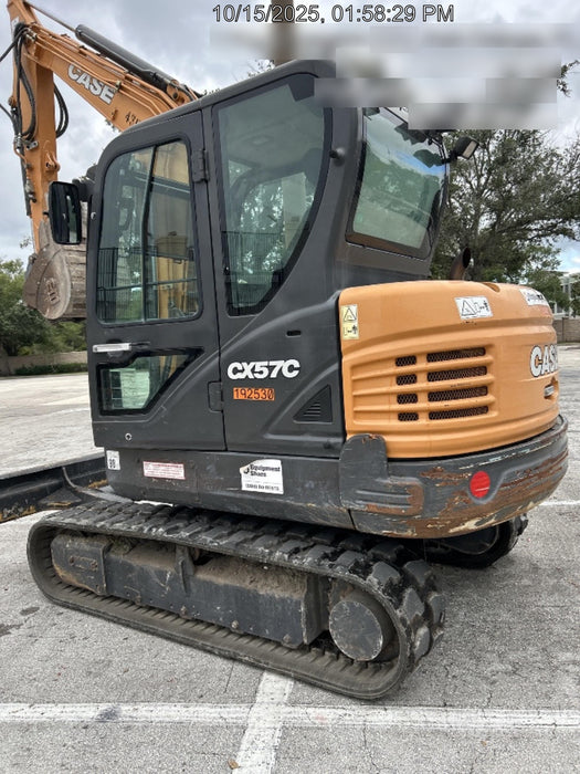 2018 Case CX57C CLOSED CAB A/C, LONG ARM, RUBBER TRACKS, AUX HYD
