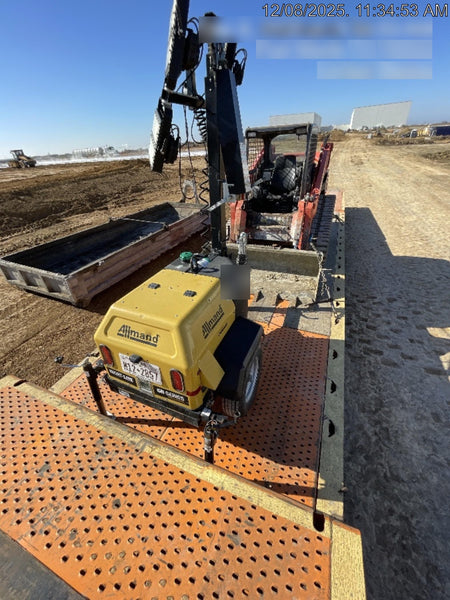 2022 Allmand NLV3GR (4) LED Light Fixture 350W, 23' Vertical Mast, 3kW Prime, Towable, ES Decals, T3