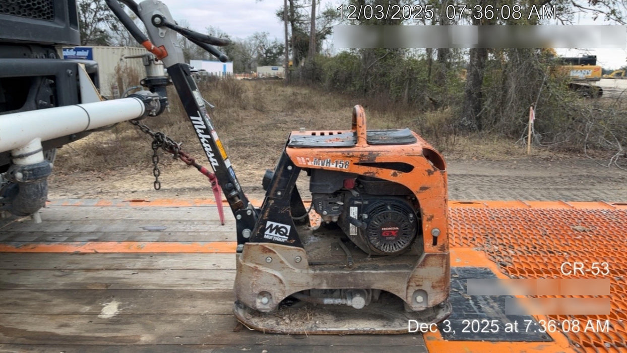 2023 Multiquip MVH158 Honda GX200, 17" Plate, Gas