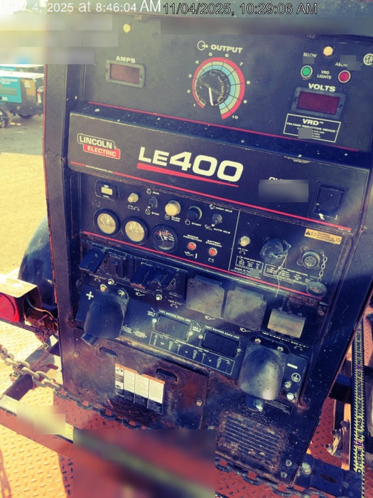 2022 Lincoln Electric LE400 Kubota V1505, Trlr, Cable Rack, Light Kit, ES Decals, T3