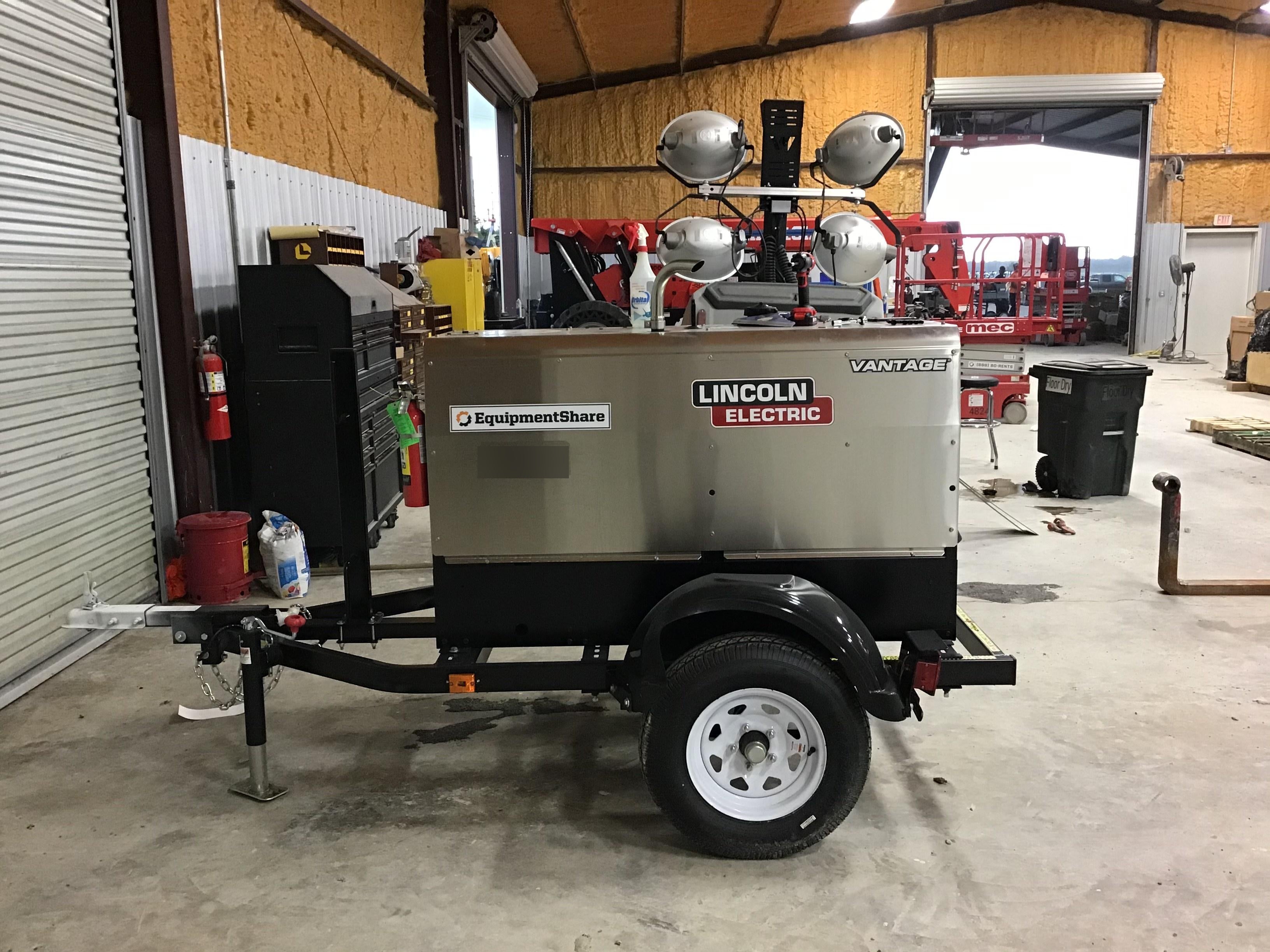 2020 Lincoln Electric Vantage 322 Welder Ready-Pak 3, w/ GPS & Decals (includes trailer, cable rack, fender light kit)
