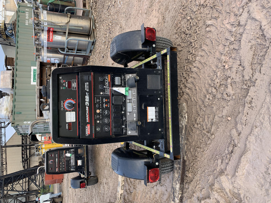 2019 Lincoln Electric Vantage 322 Ready-Pak 3, Two Wheel Trailer, Fender and Light Kit, Cable Rack