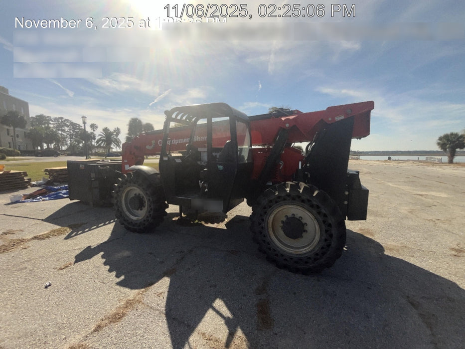2019 Manitou MTA10055 Canopy, 120 HP, Solid Tires, Work Lights, Lift Hook, Auxiliary Hydraulics 66" Carriage and 60" Forks
