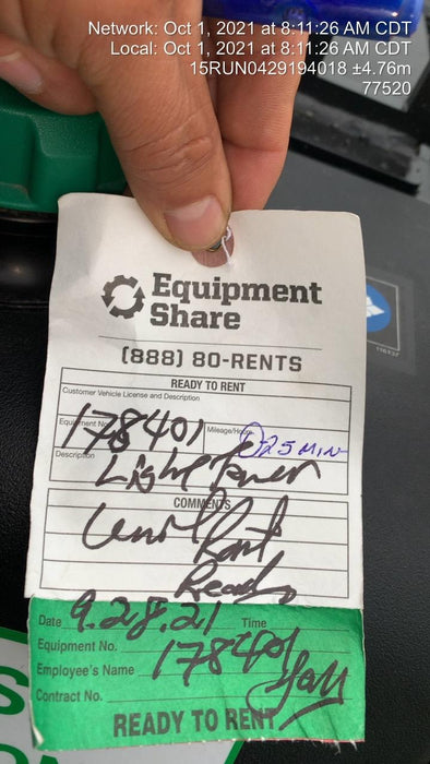 Allmand NLV3GR 3kW Light Plant - LED