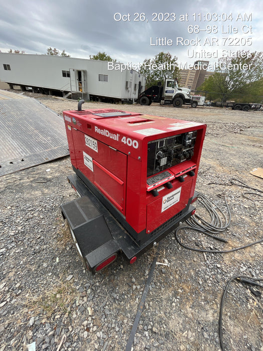 2022 Shindaiwa DGW400MDL Kubota D902 Engine, 23 HP, Dual Op Welder, Wire, Arc, Droop Stick, Tig, and CC Stick Functionality, Simulphase, 3 Phase and 1 Phase Gen Output, Single Axle NB Trlr, Slr Trckl Chrg 12V 12W, Fire Ext