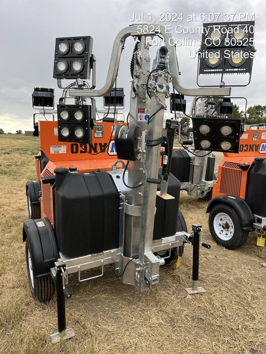 2024 Wanco WLTT-4MM4K Diesel, Deep Sea Controller, Shore Power Plug, Auto Start, (4) 350W LED Floodlights, 4kW Generator, 60 Gal Fuel Tank, 2" Ball, T3