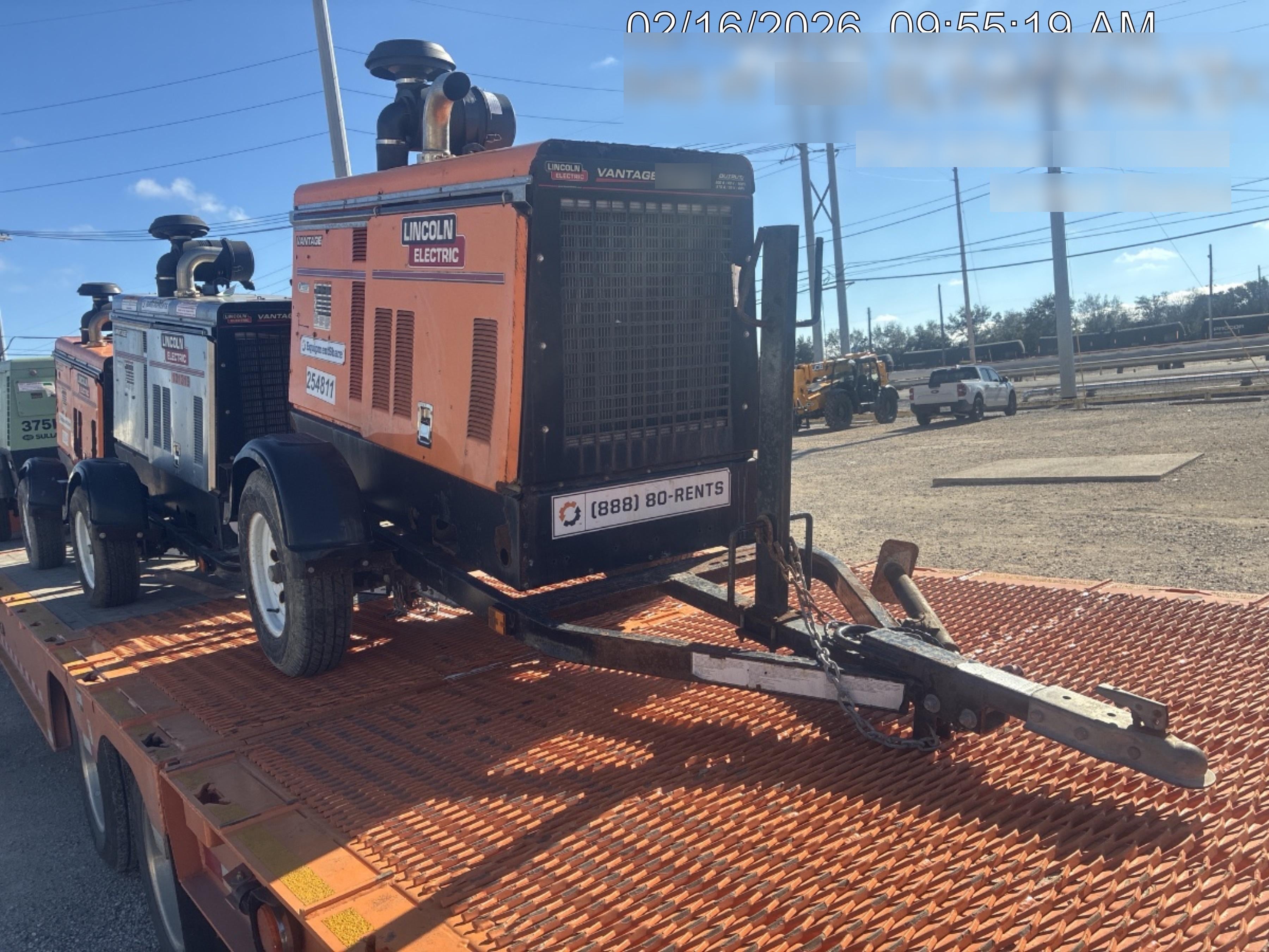 2022 Lincoln Electric Vantage 549X Crosslink Technology, Trailer Mounted